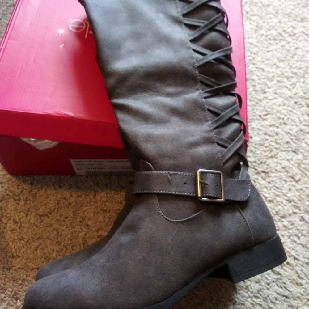 Dark Grey Tall boots